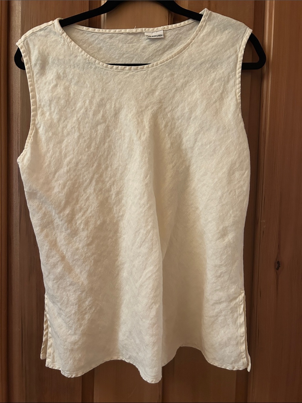 CP Shades Sleeveless Linen Blend Tank Top in light lemon yellow